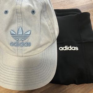 Adidas women’s hat and leggings M